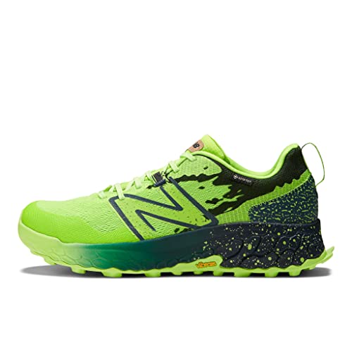 A photo of the New Balance Fresh Foam X Hierro V7 GTX running shoes in black & yellow