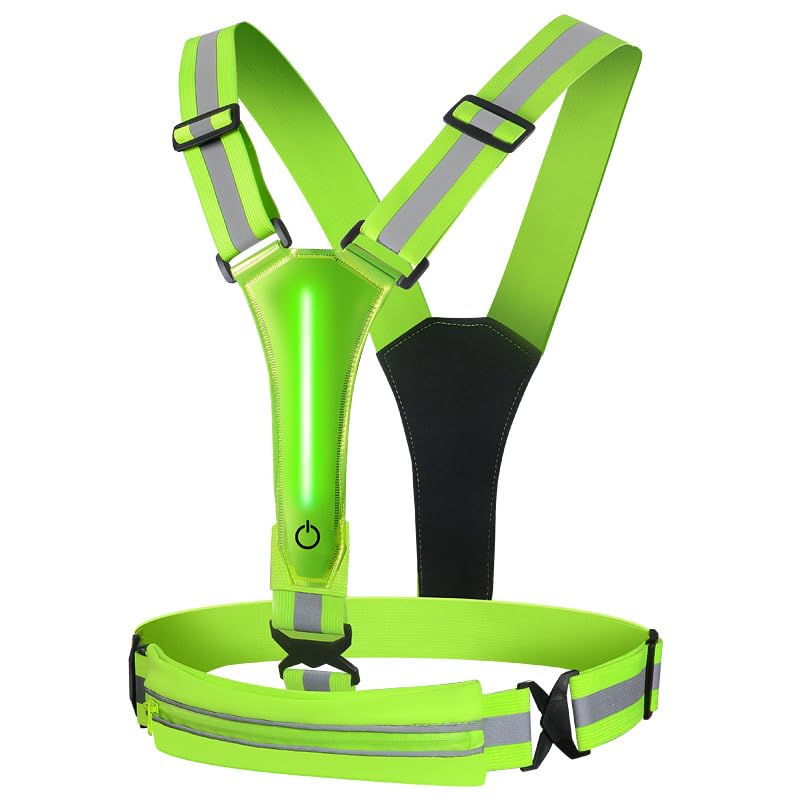 Wdianoutdoor LED Reflective Running Vest