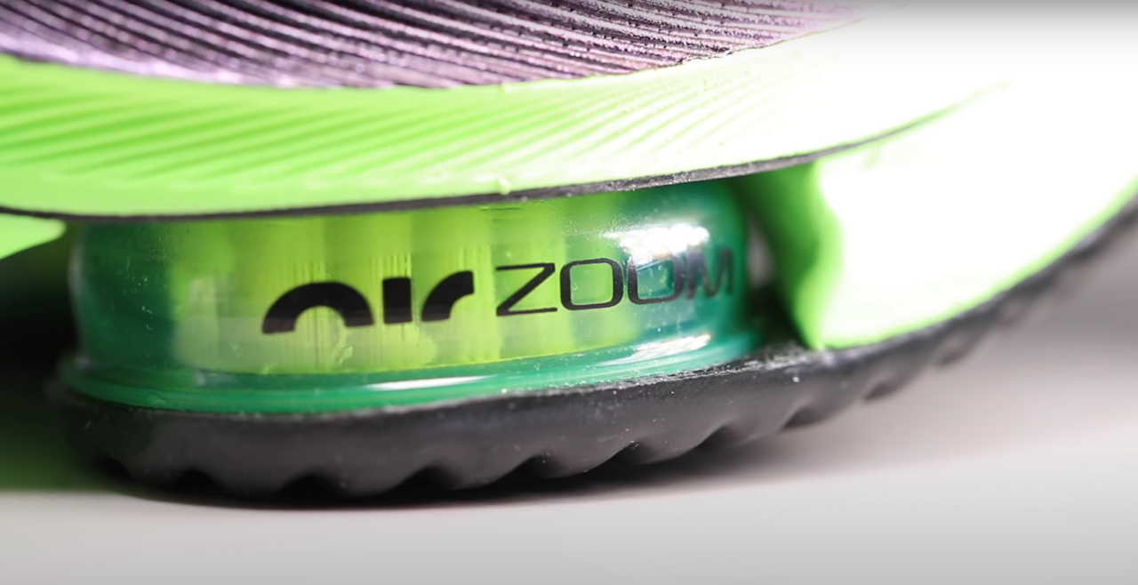The Air Zoom pod inside the forefoot of a Nike Alphafly Next%